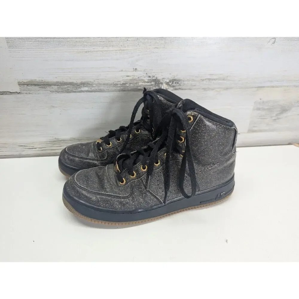 Nike Air Force 1 High Top‎ 807617-007 LV8 GS Black Gum Speckled 7Y (Youth)